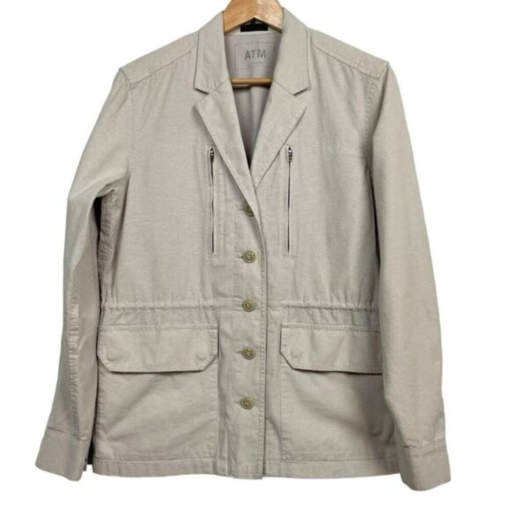 ATM Anthony Thomas Melillo Field Jacket Size M Beige Anorak Utility Minimalist